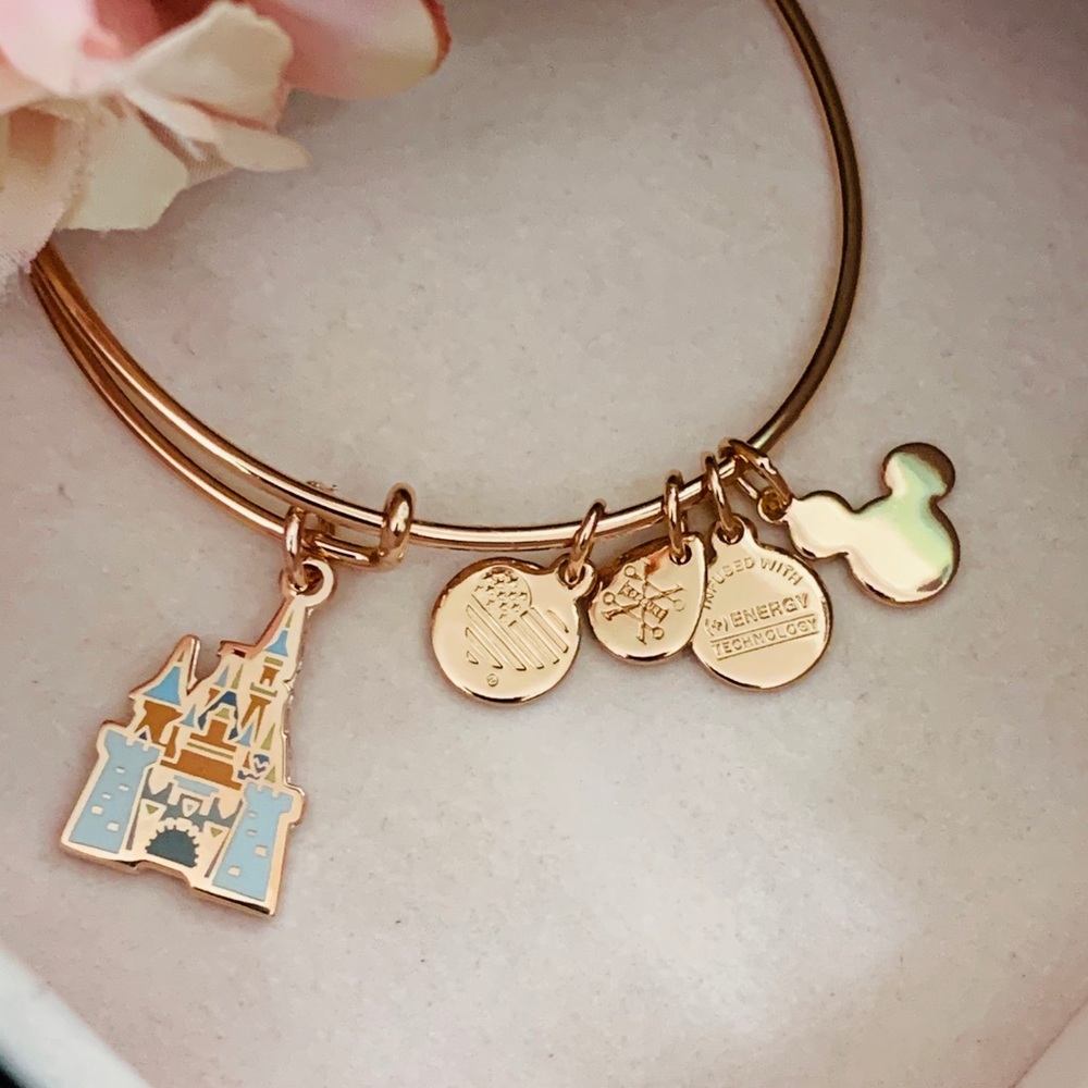 Disney Alex and Ani Sleeping Beauty Castle Bangle - Picture 2 of 3